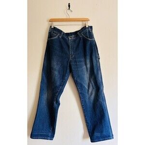 Vintage 90s Dickies Carpenter Jeans Men 34 X 29 Blue Denim Pants Work Chore